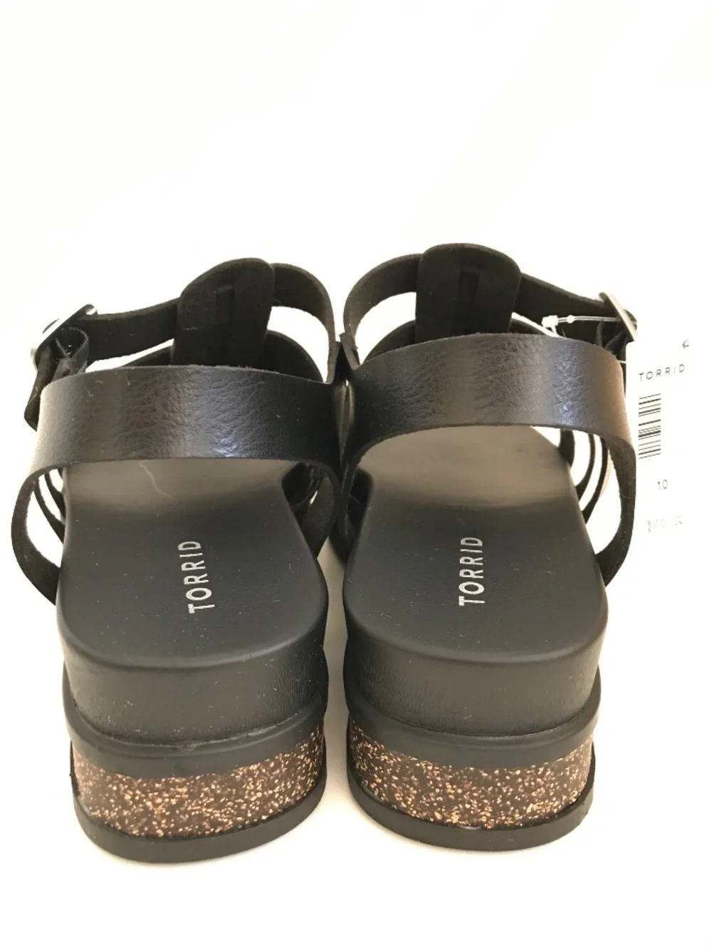 TORRID Fisherman Platform Sandals Extra Wide Width Black Women’s Size 10 WW